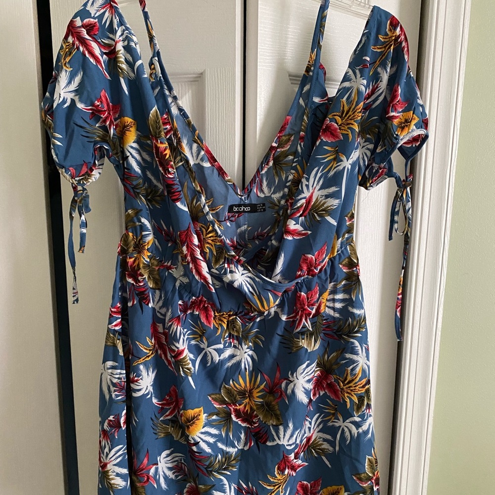Colorful Cold shoulder Summer Dress